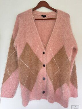 Rails Rumi Argyle Cardigan Alpaca Blend Pastel Size [M]